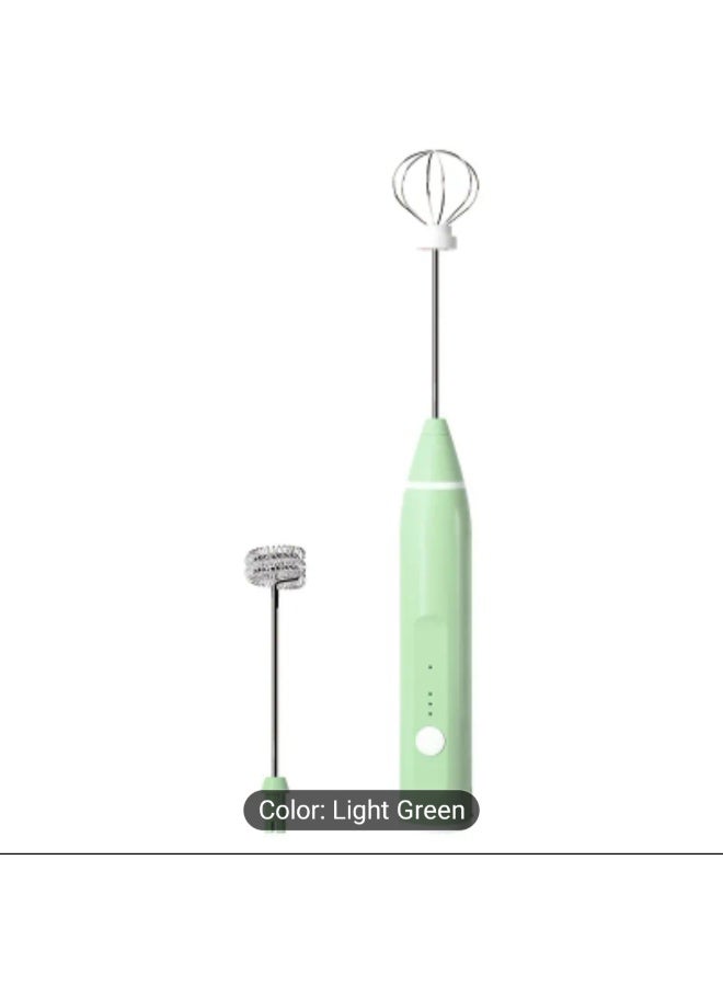 مضرب نسكافيه الاصدار الجديد موتور قوي شحن تايب سي لعمل فوم و رغوة حليب ٣ سرعات اللون اخضر فاتح - Image 3